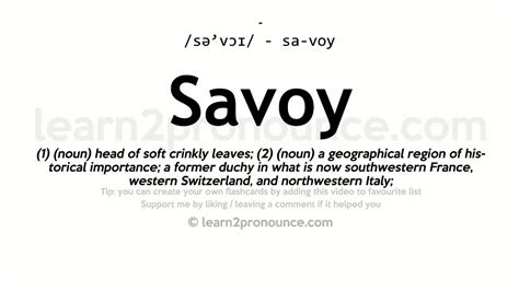 define savoy|savoy noun .